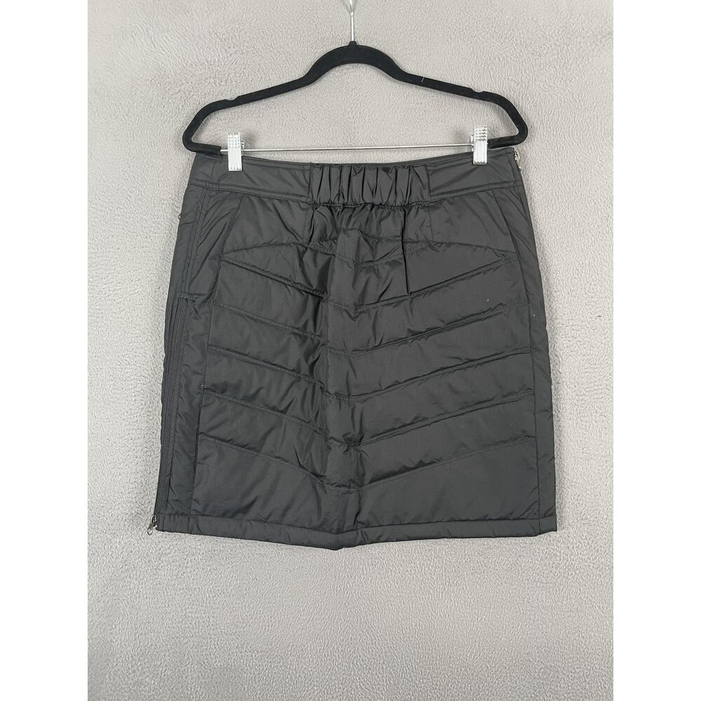Chicked Skirt Womens Xl Black Quilted Knee Length Insulated Lined Zipper View 3